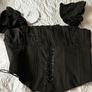 Princess Polly Black Corset Top